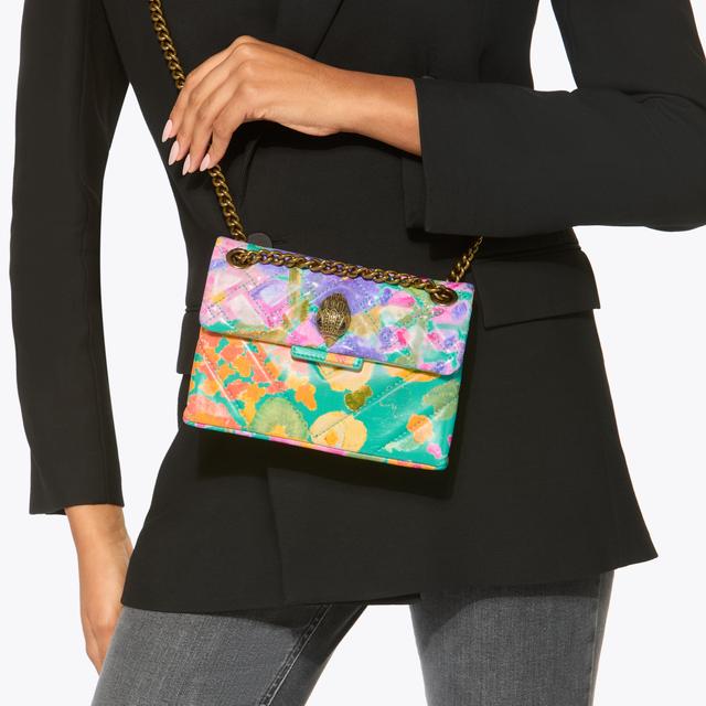 Carvela By Kurt Geiger LEATHER MINI KENSINGTON Floral Printed Mini Bag By KURT GEIGER LONDON