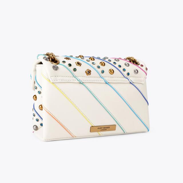 Carvela By Kurt Geiger LEATHER MINI KENSINGTON L White Leather Mini Bag By KURT GEIGER LONDON