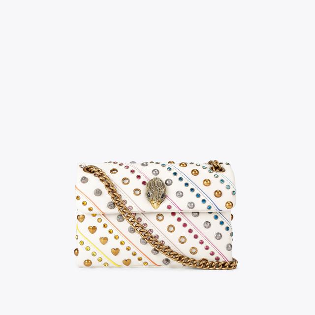 carvela by kurt geiger LEATHER MINI KENSINGTON L White Leather Mini Bag by KURT GEIGER LONDON