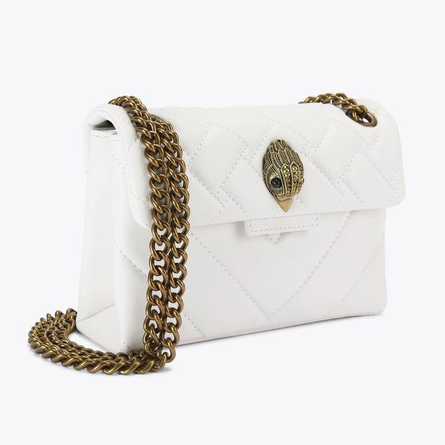 Carvela By Kurt Geiger LEATHER MINI KENSINGTON White Leather Mini Bag By KURT GEIGER LONDON