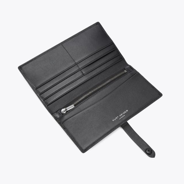Carvela By Kurt Geiger LEATHER SOFT WALLET Black Drench Soft Fold Out Wallet By KURT GEIGER LONDON