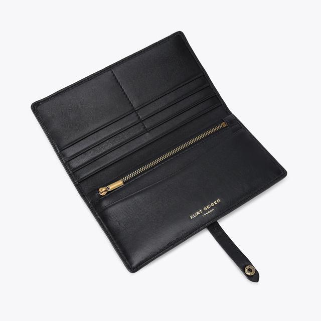 Carvela By Kurt Geiger LEATHER SOFT WALLET Black Leather Wallet By KURT GEIGER LONDON