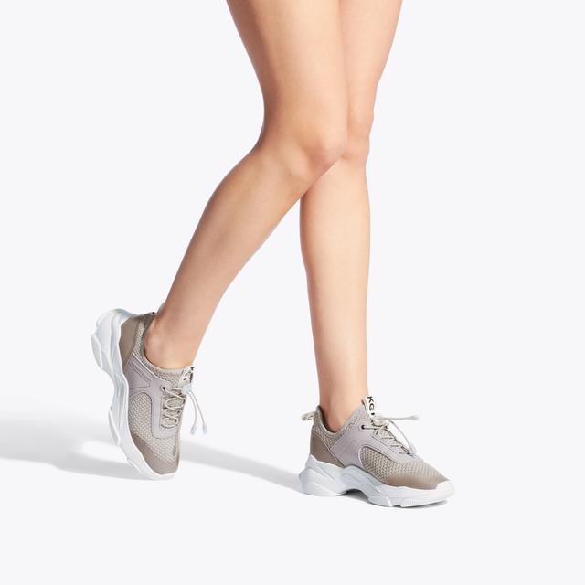 Carvela By Kurt Geiger LEIGHTON Grey Lace Up Sneaker By KG KURT GEIGER