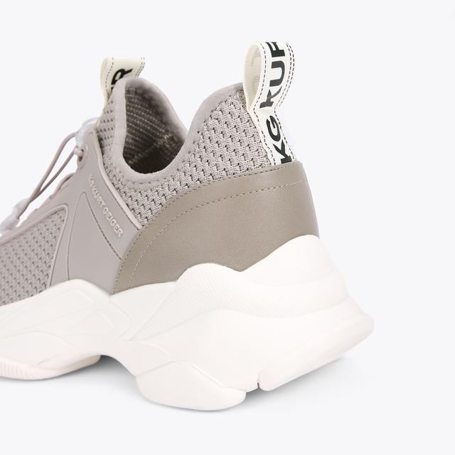 Carvela By Kurt Geiger LEIGHTON Grey Lace Up Sneaker By KG KURT GEIGER