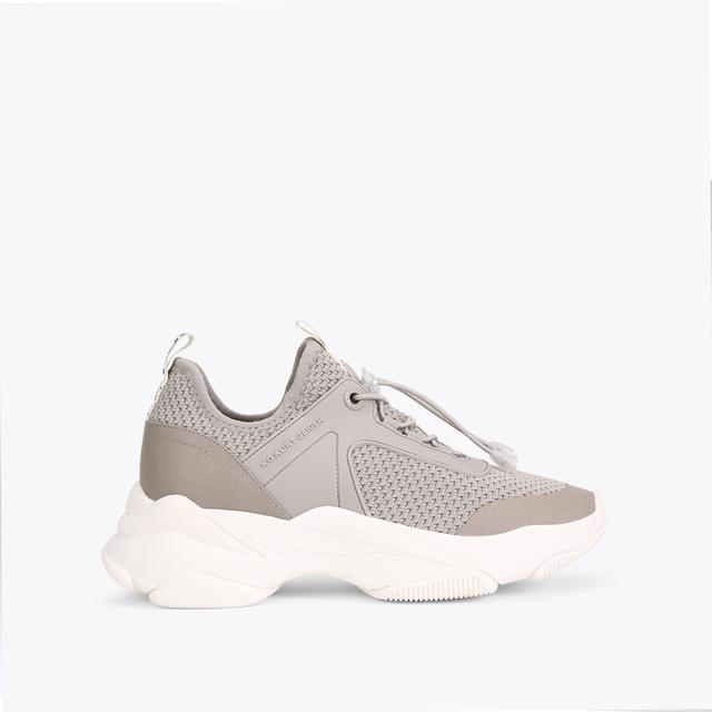 carvela by kurt geiger LEIGHTON Grey Lace Up Sneaker by KG KURT GEIGER