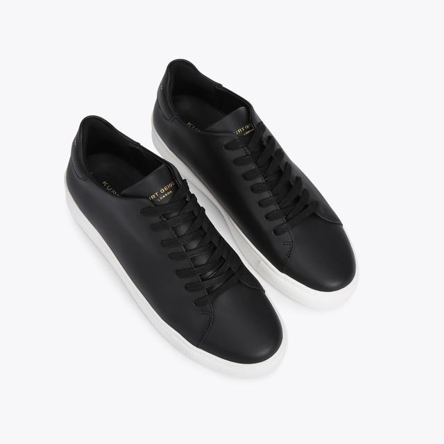 Carvela By Kurt Geiger LENNON Black Leather Lace Up Sneakers By KURT GEIGER LONDON
