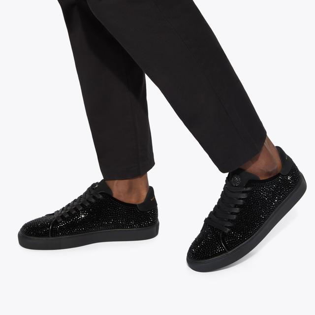Carvela By Kurt Geiger LENNON CRYSTAL Black Velvet Sneaker By KURT GEIGER LONDON