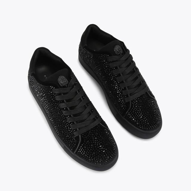 Carvela By Kurt Geiger LENNON CRYSTAL Black Velvet Sneaker By KURT GEIGER LONDON