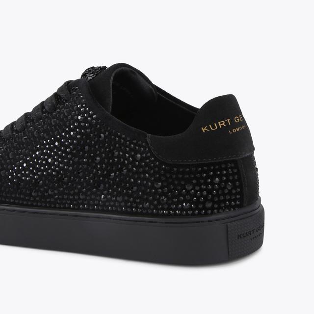 Carvela By Kurt Geiger LENNON CRYSTAL Black Velvet Sneaker By KURT GEIGER LONDON
