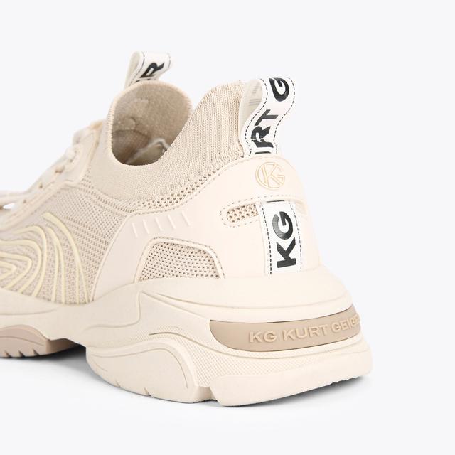Carvela By Kurt Geiger LEXI KNIT Bone Knitted Sneaker By KG KURT GEIGER