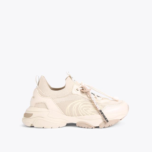 carvela by kurt geiger LEXI KNIT Bone Knitted Sneaker by KG KURT GEIGER