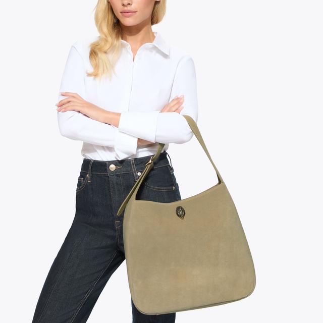 Carvela By Kurt Geiger LG BOND HOBO Suede Large Hobo Bag By KURT GEIGER LONDON