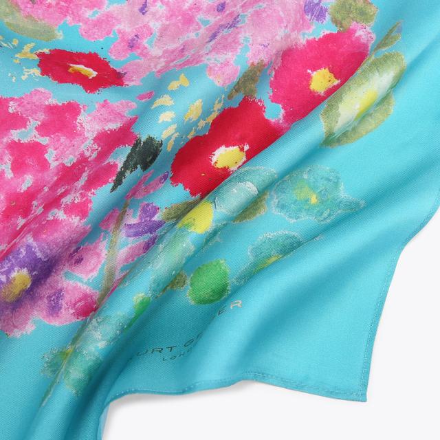 Carvela By Kurt Geiger LG SQUARE SCARF Large Floral Square Scarf By KURT GEIGER LONDON