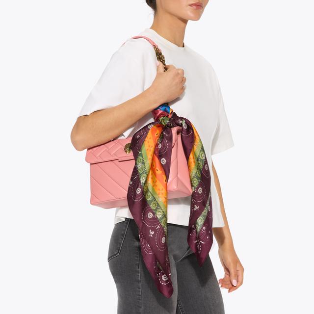 Carvela By Kurt Geiger LG SQUARE SCARF Striped Silk Scarf By KURT GEIGER LONDON