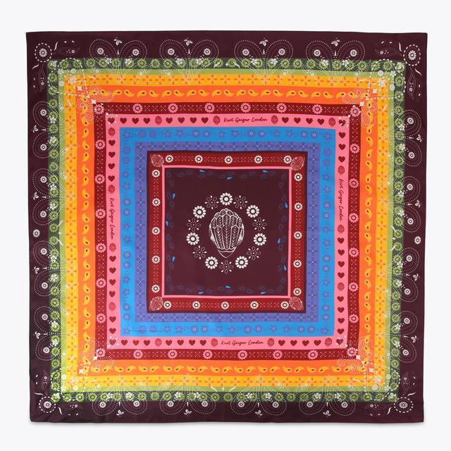 Carvela By Kurt Geiger LG SQUARE SCARF Striped Silk Scarf By KURT GEIGER LONDON