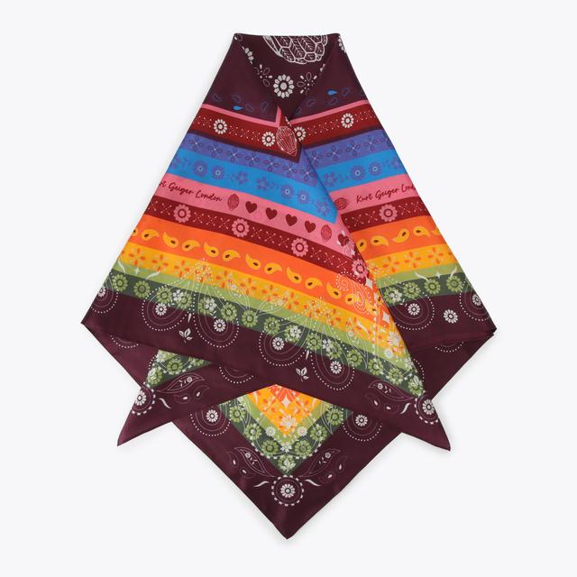 carvela by kurt geiger LG SQUARE SCARF Striped Silk Scarf by KURT GEIGER LONDON