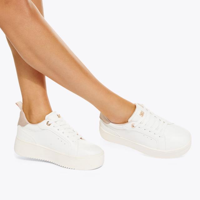 Carvela By Kurt Geiger LIGHTER Bone Lace Up Sneaker By KG KURT GEIGER
