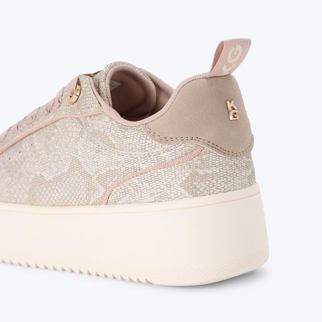 Carvela By Kurt Geiger LIGHTER LACE UP 2 Snake Print Sneaker By KG KURT GEIGER