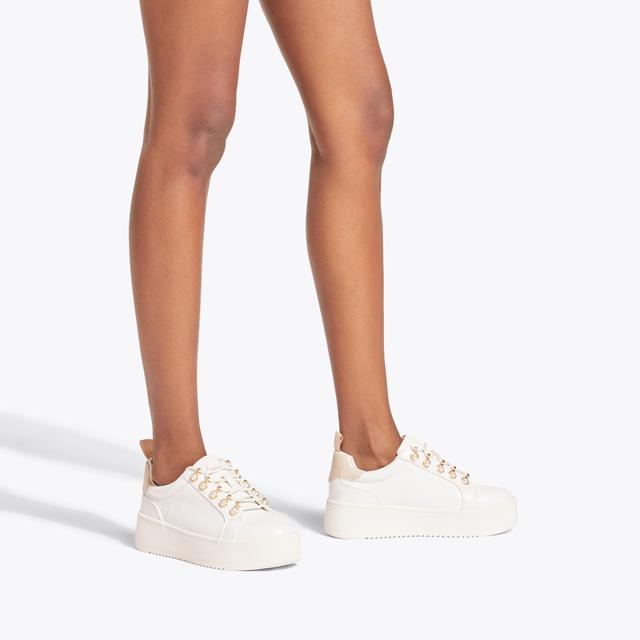 Carvela By Kurt Geiger LIGHTER PEARL White Trainers By KG KURT GEIGER