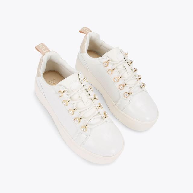 Carvela By Kurt Geiger LIGHTER PEARL White Trainers By KG KURT GEIGER