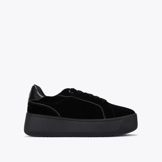 carvela by kurt geiger LIGHTER VELVET Velvet Lace Up Sneaker by KG KURT GEIGER