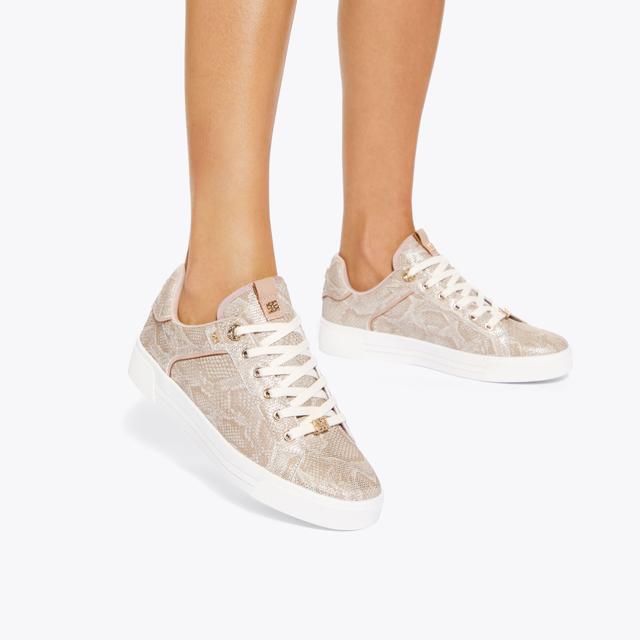 Carvela By Kurt Geiger LILLIAN Snake Print Trainer By KG KURT GEIGER