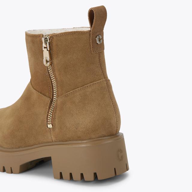 Carvela By Kurt Geiger LIMIT FUR Tan Suede Ankle Boot By CARVELA