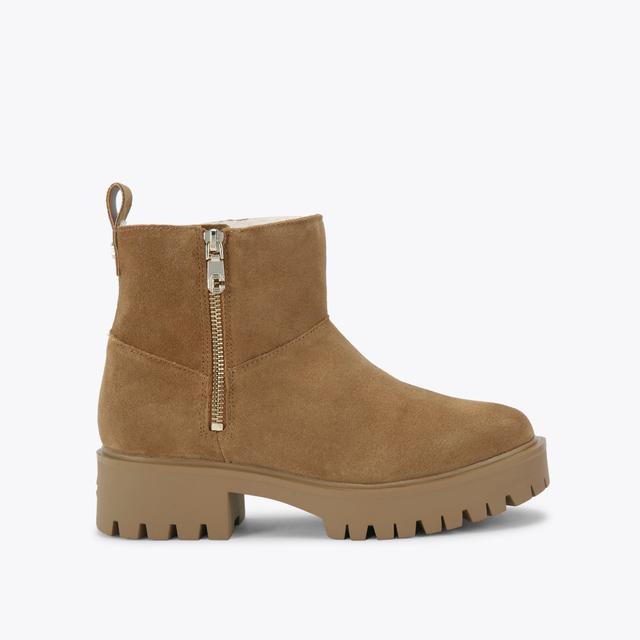 carvela by kurt geiger LIMIT FUR Tan Suede Ankle Boot by CARVELA