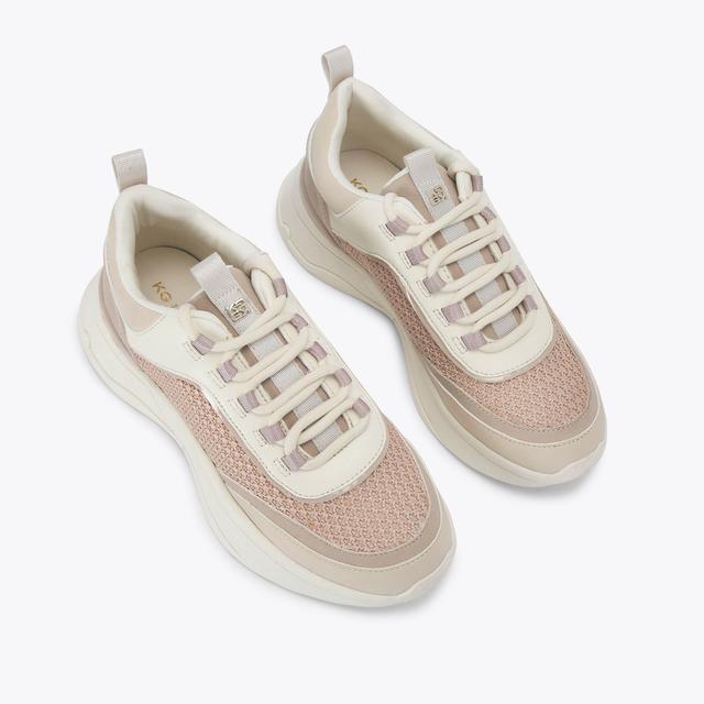 Carvela By Kurt Geiger LINK Pink Knitted Sneaker By KG KURT GEIGER