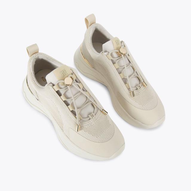 Carvela By Kurt Geiger LINK TOGGLE Bone Knitted Sneaker By KG KURT GEIGER