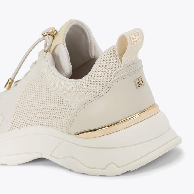 Carvela By Kurt Geiger LINK TOGGLE Bone Knitted Sneaker By KG KURT GEIGER