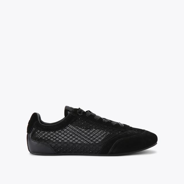 carvela by kurt geiger LISTEN Black Mesh Suede Sneakers by KG KURT GEIGER