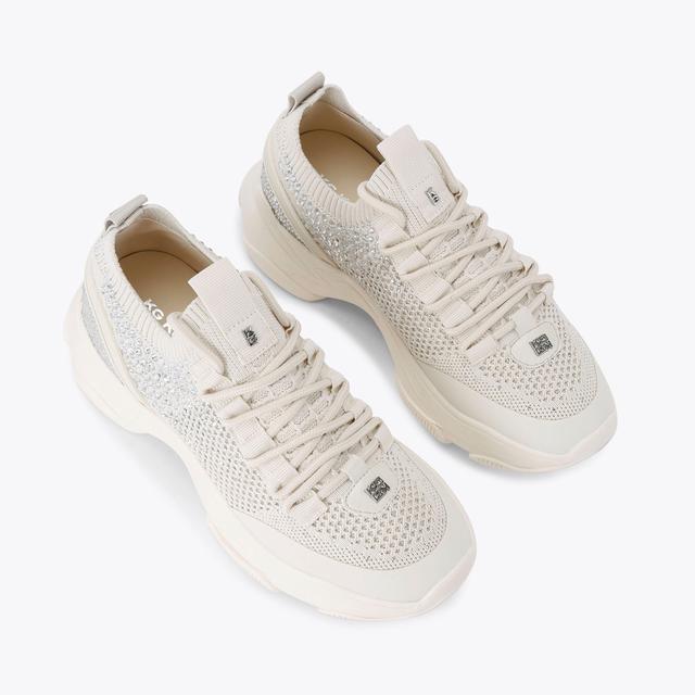 Carvela By Kurt Geiger LIVELY GEM Bone Embellished Sneaker By KG KURT GEIGER