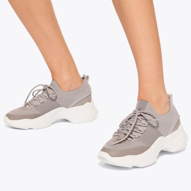 Carvela By Kurt Geiger LIVELY Taupe Knitted Sneaker By KG KURT GEIGER