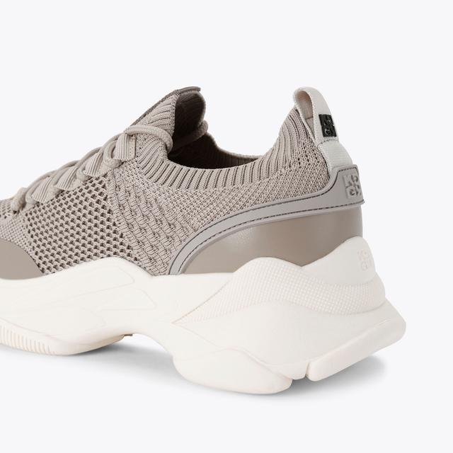 Carvela By Kurt Geiger LIVELY Taupe Knitted Sneaker By KG KURT GEIGER