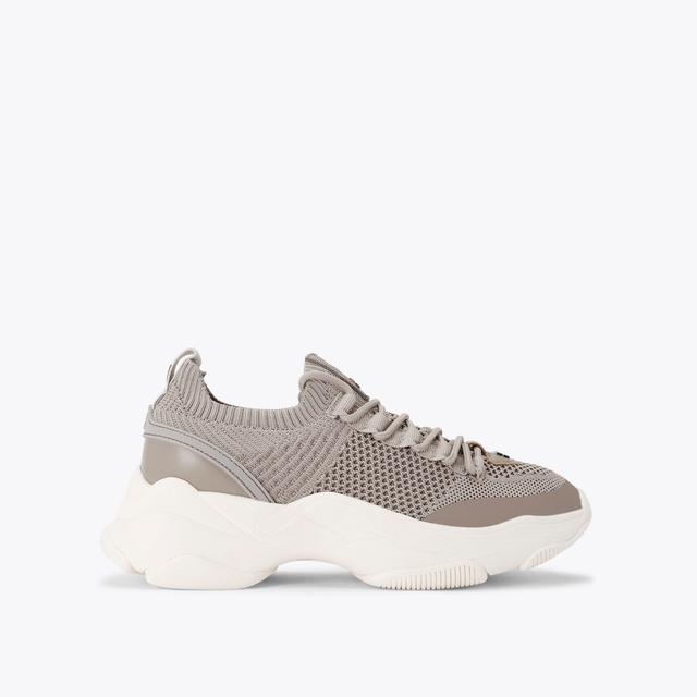 carvela by kurt geiger LIVELY Taupe Knitted Sneaker by KG KURT GEIGER