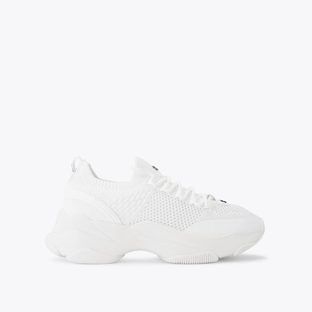 carvela by kurt geiger LIVELY White Knitted Sneaker by KG KURT GEIGER