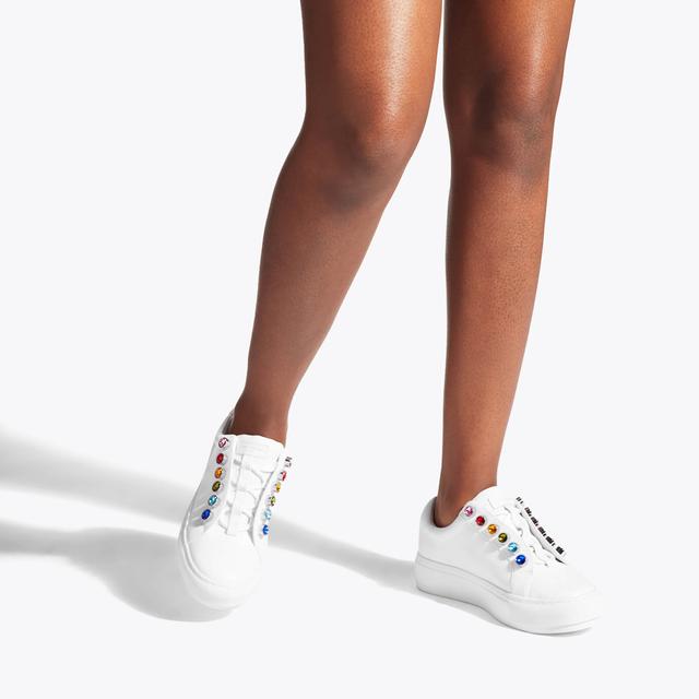 Carvela By Kurt Geiger LIVIAH CHUNKY RAINBOW White Rainbow Gem Chunky Sneakers By KURT GEIGER LONDON