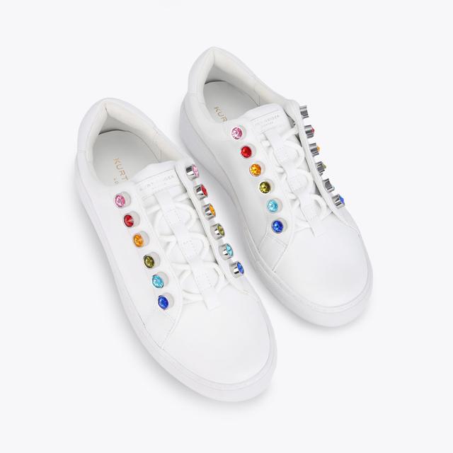 Carvela By Kurt Geiger LIVIAH CHUNKY RAINBOW White Rainbow Gem Chunky Sneakers By KURT GEIGER LONDON