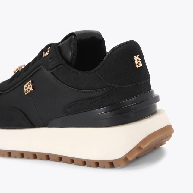 Carvela By Kurt Geiger LOUISA Black Vegan Trainers By KG KURT GEIGER