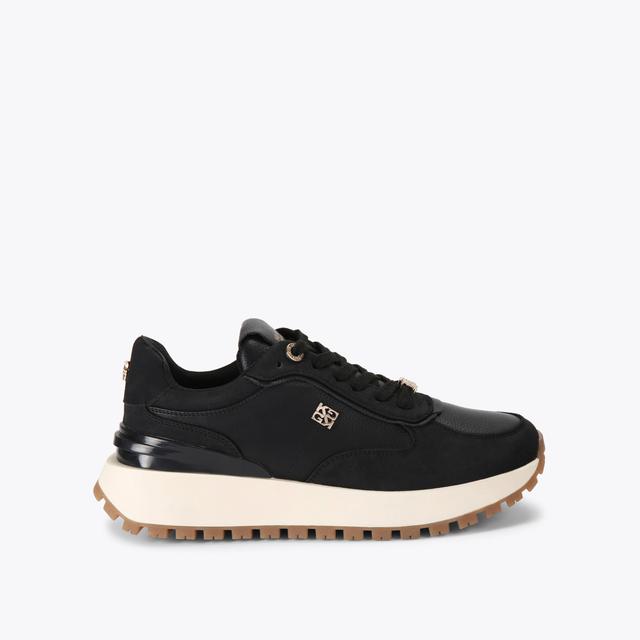 carvela by kurt geiger LOUISA Black vegan trainers by KG KURT GEIGER