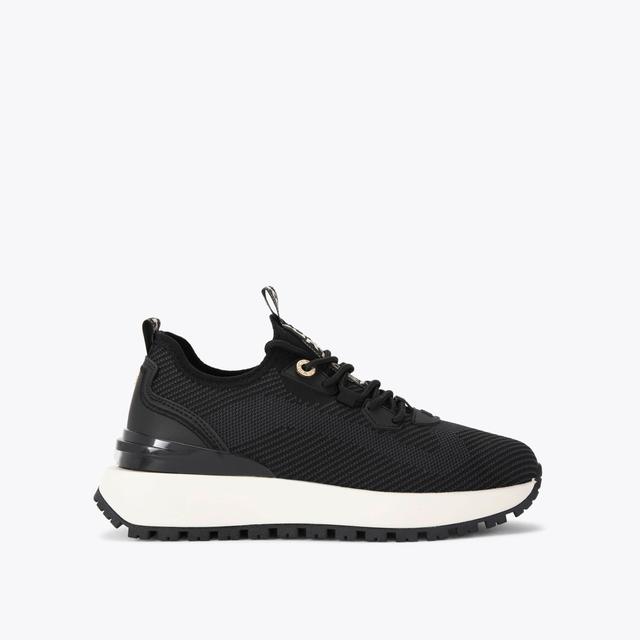 carvela by kurt geiger LOUISA KNIT Black Fabric Trainers by KG KURT GEIGER
