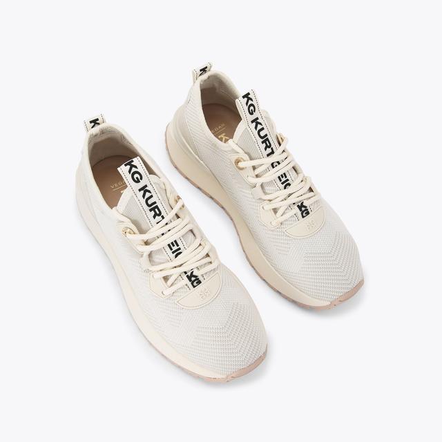 Carvela By Kurt Geiger LOUISA KNIT Bone Knitted Sneaker By KG KURT GEIGER