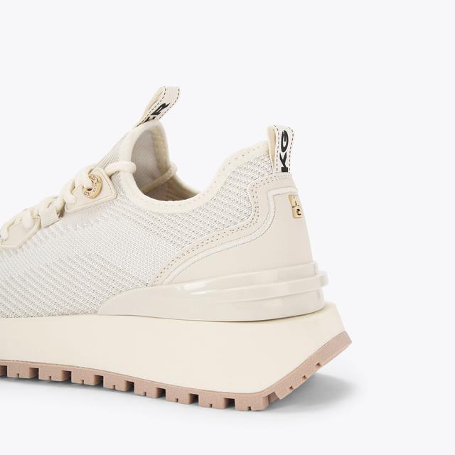 Carvela By Kurt Geiger LOUISA KNIT Bone Knitted Sneaker By KG KURT GEIGER