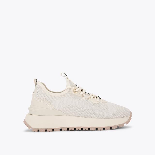 carvela by kurt geiger LOUISA KNIT Bone Knitted Sneaker by KG KURT GEIGER