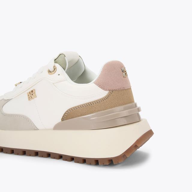 Carvela By Kurt Geiger LOUISA2 Bone Pink Taupe Trainers By KG KURT GEIGER