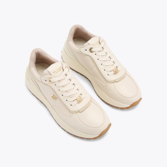 Carvela By Kurt Geiger LOUISA2 Bone Synthetic Sneaker By KG KURT GEIGER
