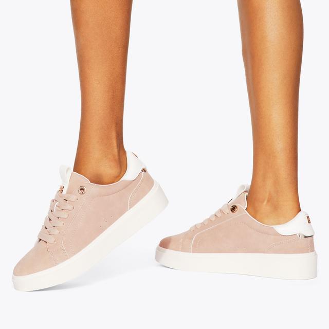 Carvela By Kurt Geiger LOVIE Blush Microsuede Trainer By KG KURT GEIGER