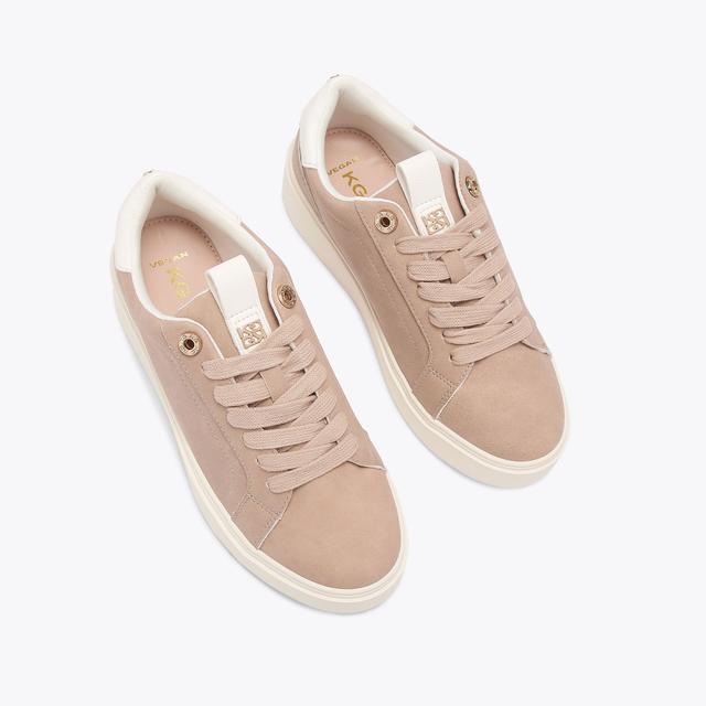 Carvela By Kurt Geiger LOVIE Blush Microsuede Trainer By KG KURT GEIGER