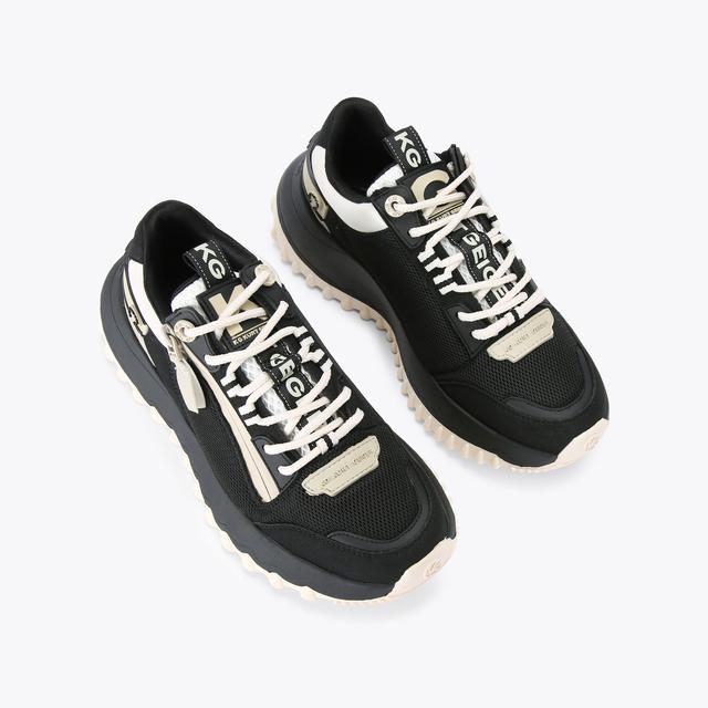Carvela By Kurt Geiger LOWELL ZIP Black Chunky Sneaker By KG KURT GEIGER